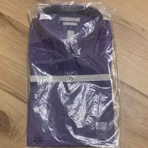 Van Heusen Men's Deep Purple Dress Shirt, 16 34/35 poplin, NWT